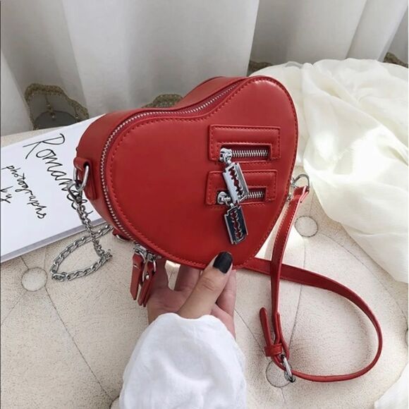 Red Heart Purse Handbag - Picture 1 of 7